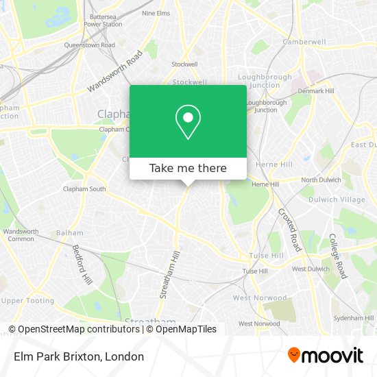 Elm Park Brixton map