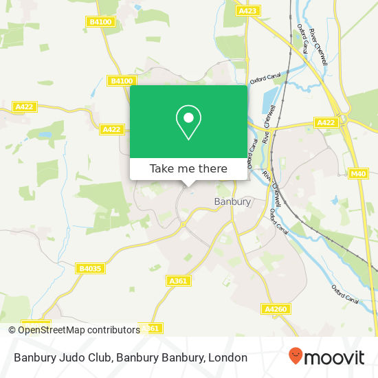 Banbury Judo Club, Banbury Banbury map