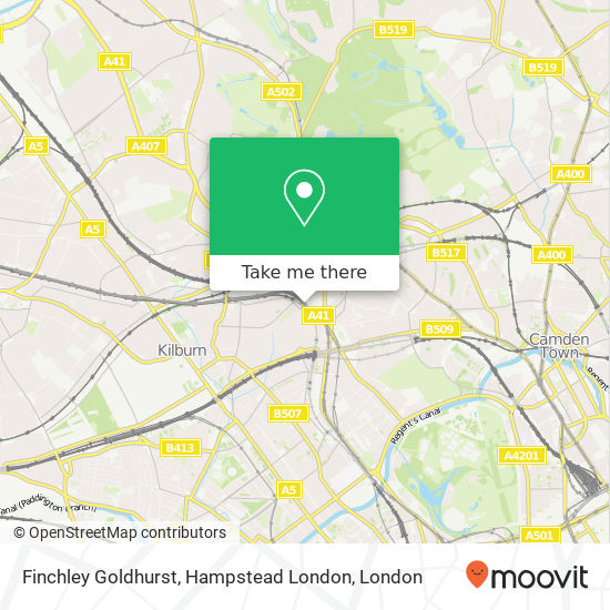 Finchley Goldhurst, Hampstead London map