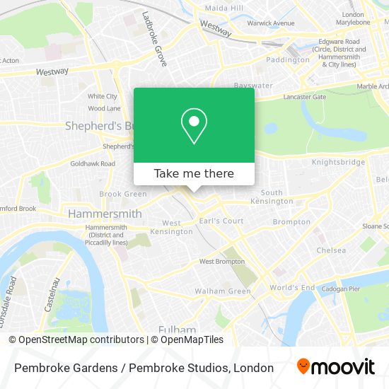 Pembroke Gardens / Pembroke Studios map