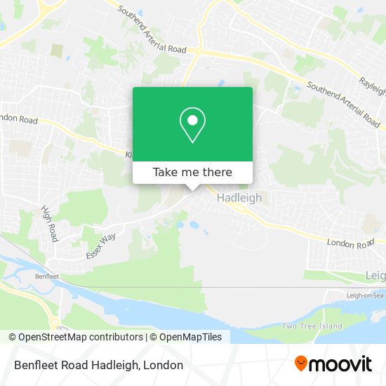 Benfleet Road Hadleigh map
