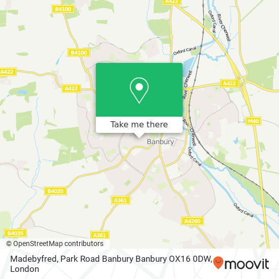 Madebyfred, Park Road Banbury Banbury OX16 0DW map