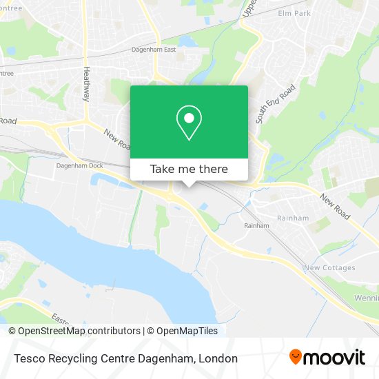 Tesco Recycling Centre Dagenham map