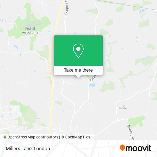 Millers Lane map