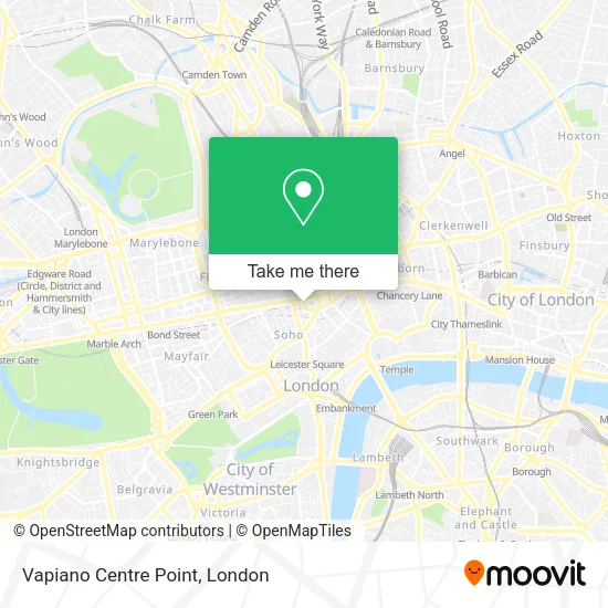 Vapiano Centre Point map