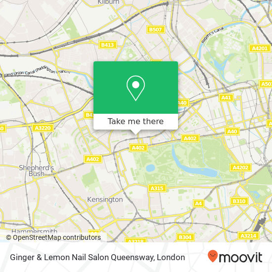 Ginger & Lemon Nail Salon Queensway map