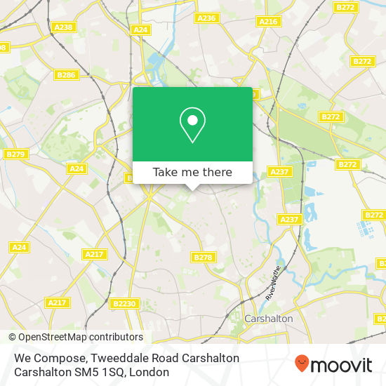 We Compose, Tweeddale Road Carshalton Carshalton SM5 1SQ map