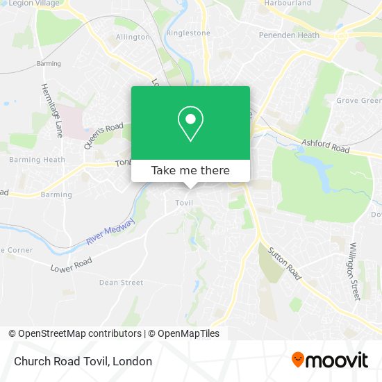 Church Road Tovil map