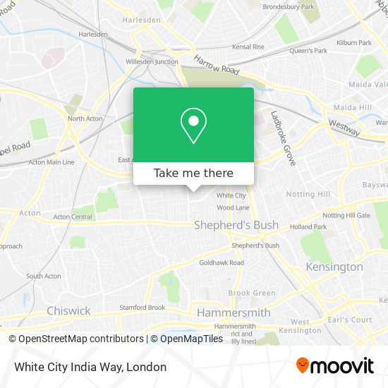 White City India Way map