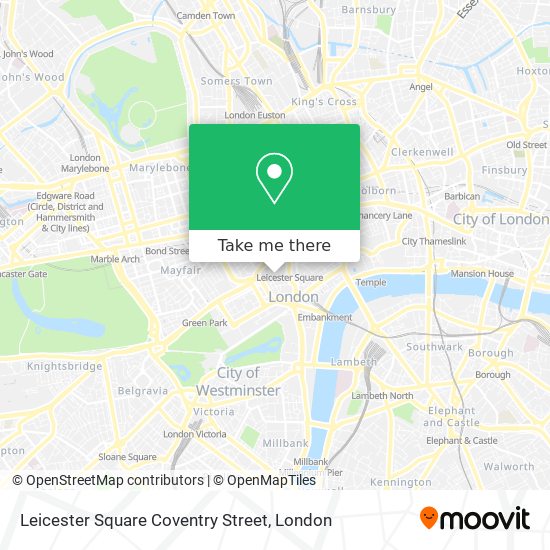 Leicester Square Coventry Street map