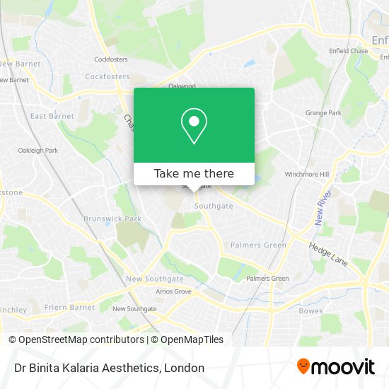Dr Binita Kalaria Aesthetics map