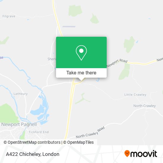 A422 Chicheley map