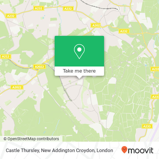 Castle Thursley, New Addington Croydon map