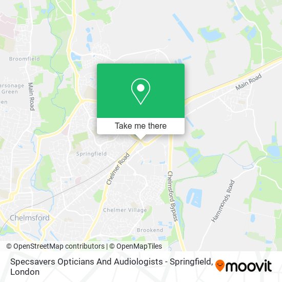 Specsavers Opticians And Audiologists - Springfield map