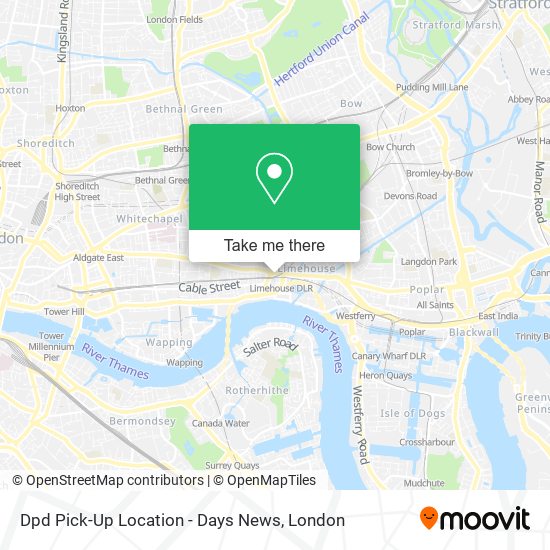 Dpd Pick-Up Location - Days News map