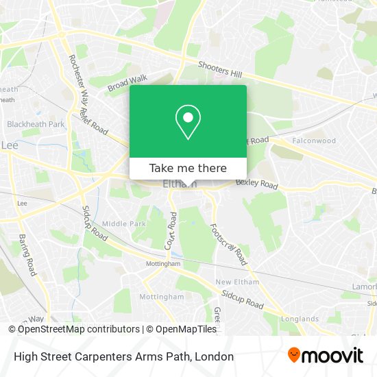 High Street Carpenters Arms Path map