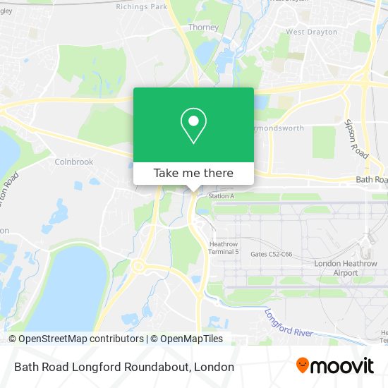 Bath Road Longford Roundabout map