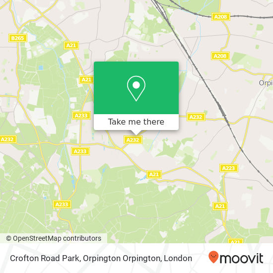 Crofton Road Park, Orpington Orpington map