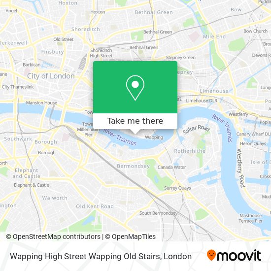 Wapping High Street Wapping Old Stairs map