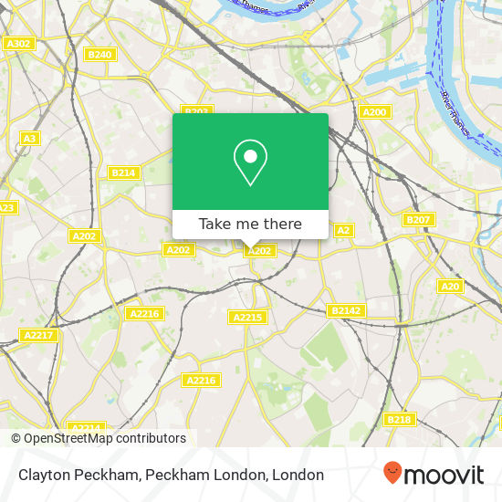 Clayton Peckham, Peckham London map