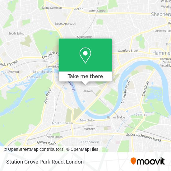 Station Grove Park Road map