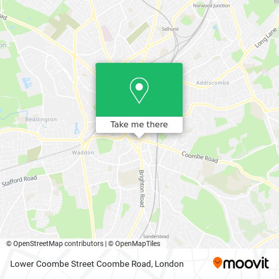 Lower Coombe Street Coombe Road map