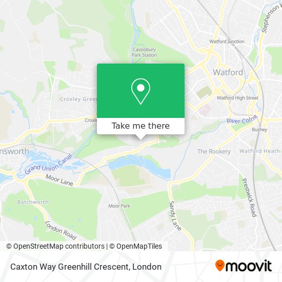 Caxton Way Greenhill Crescent map