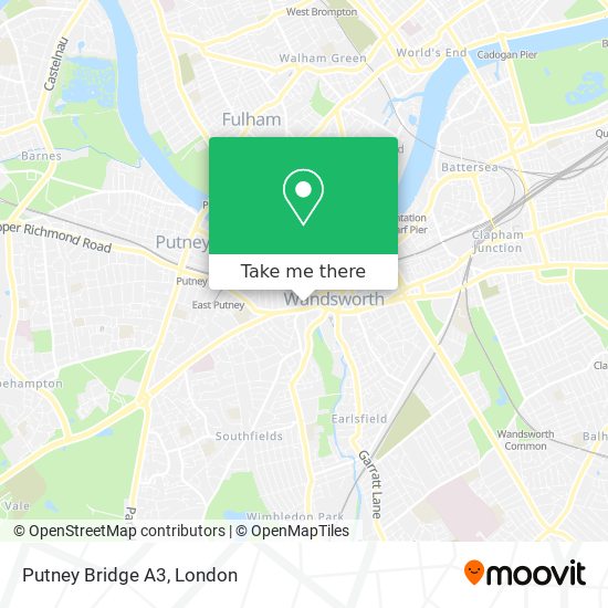 Putney Bridge A3 map