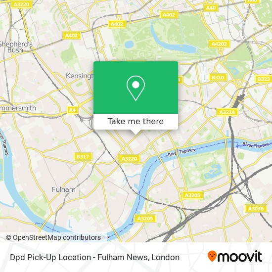 Dpd Pick-Up Location - Fulham News map