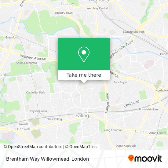 Brentham Way Willowmead map