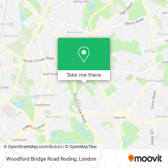 Woodford Bridge Road Roding map