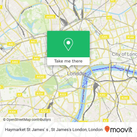 Haymarket St James' s , St James's London map