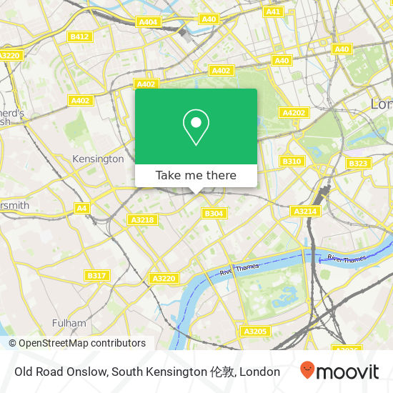 Old Road Onslow, South Kensington 伦敦 map