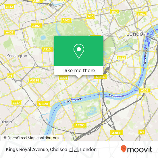 Kings Royal Avenue, Chelsea 런던 map