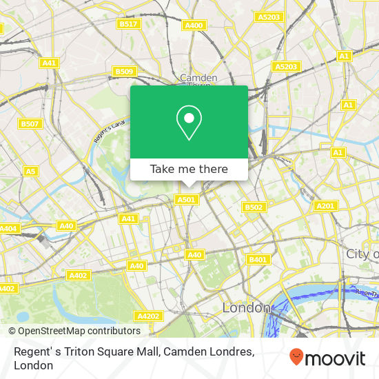 Regent' s Triton Square Mall, Camden Londres map