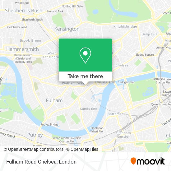 Fulham Road Chelsea map
