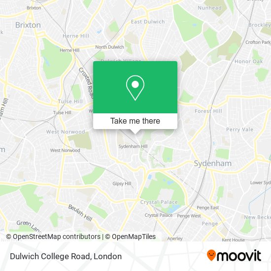 Dulwich College Road map