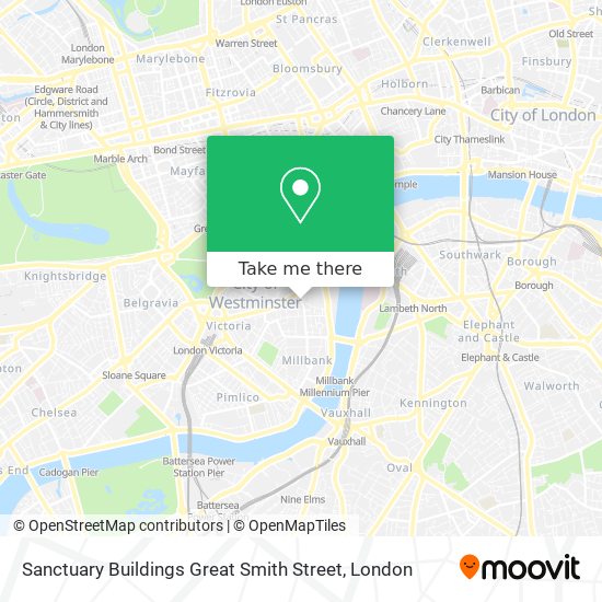 Sanctuary Buildings Great Smith Street map