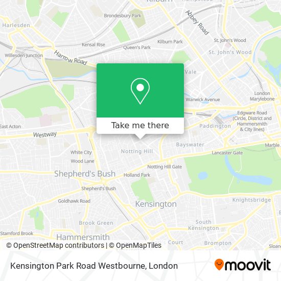 Kensington Park Road Westbourne map