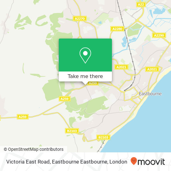 Victoria East Road, Eastbourne Eastbourne map