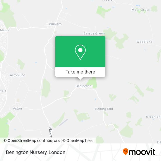 Benington Nursery map