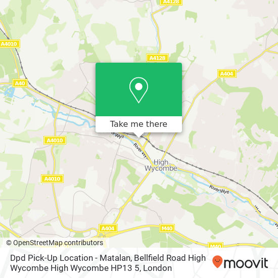 Dpd Pick-Up Location - Matalan, Bellfield Road High Wycombe High Wycombe HP13 5 map