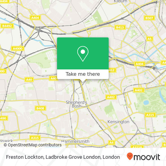 Freston Lockton, Ladbroke Grove London map