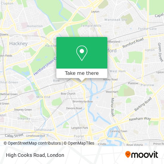 High Cooks Road map