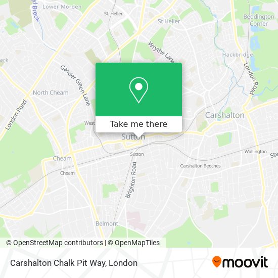 Carshalton Chalk Pit Way map