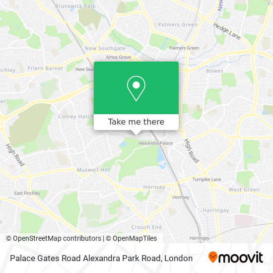 Palace Gates Road Alexandra Park Road map