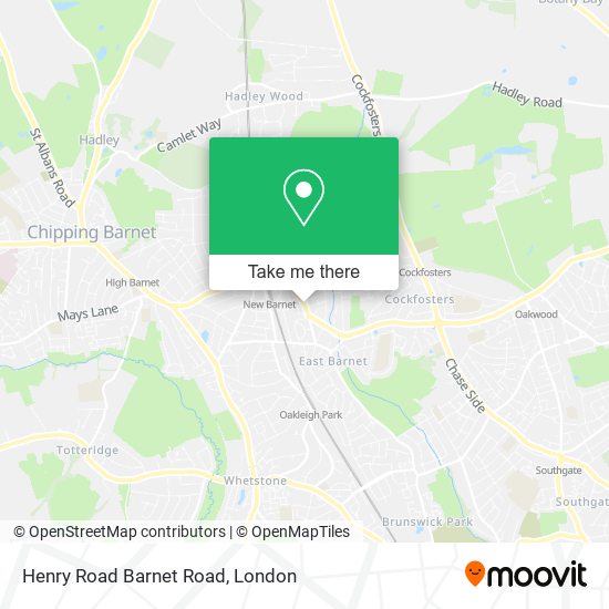 Henry Road Barnet Road map