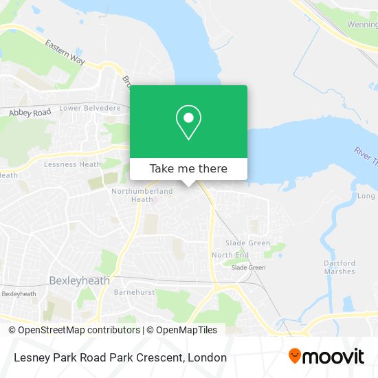 Lesney Park Road Park Crescent map
