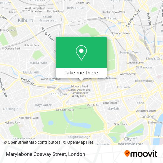 Marylebone Cosway Street map