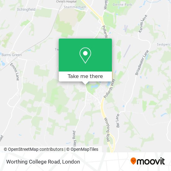 Worthing College Road map
